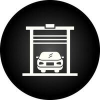 Car in garage Vector Icon