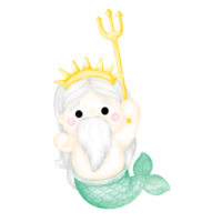 Merman Aquarell Clip Kunst png