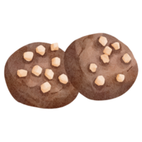 aguarela chocolate biscoitos png