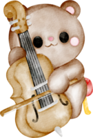 watercolor music character png