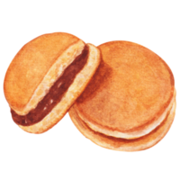 waterverf dorayaki toetje png