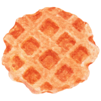 aquarelle gaufre dessert png