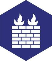 Firewall Vector Icon design
