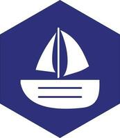 Sailing Boat Vector Icon design