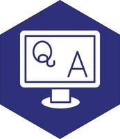QA Vector Icon design