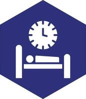 diseño de icono de vector de tiempo de cama