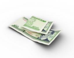 3D rendering of Double Cuban peso notes isolated on transparent background png