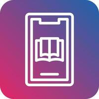 Mobile Ebook Vector Icon Design