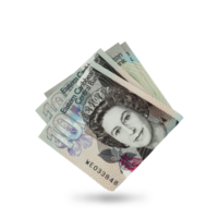 3d Rendern von gefaltet 100 östlichen Karibik Dollar isoliert auf transparent Hintergrund. png