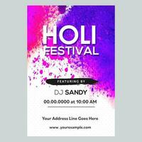 Indian Festival of Colours, Happy Holi Concept. vector