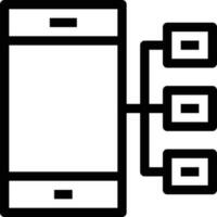 ilustración vectorial móvil en un fondo. símbolos de calidad premium. iconos vectoriales para concepto y diseño gráfico. vector