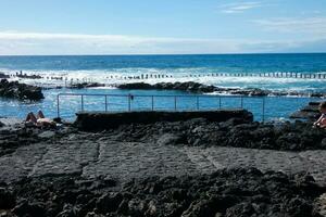 Swimming pools of Agaete on the island of Gran Canaria in the Atlantic Ocean. photo