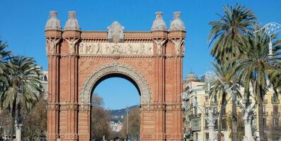 triunfal arco de el ciudad de Barcelona foto