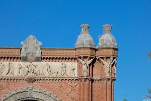 triunfal arco de el ciudad de Barcelona foto