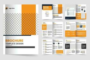 Brochure template layout design and corporate minimal multipage brochure template design vector