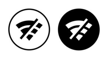 Disconnected wifi icon vector. Failure wireless network concept vector