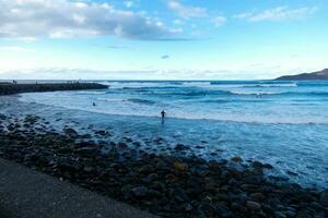 Relaxing stroll on the beach photo