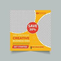 we provide creative business idea social media post template vector