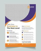 Take your Business to the next level corporate business flyer template vector