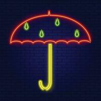 Neon Umbrella Effect vector