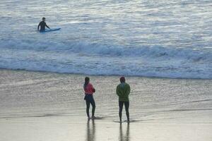 Relaxing stroll on the beach photo