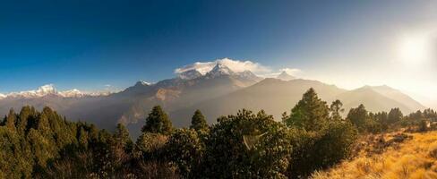 hermosa ver de Annapurna montaña rango , Nepal foto