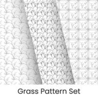 Grass pattern background template bundle vector