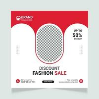 Fashion sale web banner design template vector