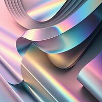 Abstract holographic foil background with curves and lines. photo