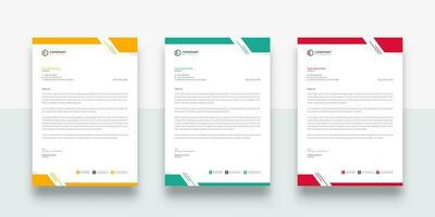 clean and simple business company letterhead template. With color variation creative letterhead Template. modern letterhead design template for your project. Business letterhead design. vector