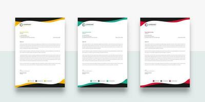 professional and clean business company letterhead template. With color variation creative letterhead Template. modern letterhead design template for your project. Business letterhead design. vector