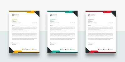 Modern and creative corporate Elegant letterhead template. With color variation creative letterhead Template. modern letterhead design template for your project. Business letterhead design. vector