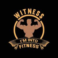 FITNESS T SHIRT DESIGN vector