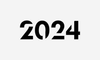 2024 tipografía moderno futurista antecedentes tipografía con negro color y blanco antecedentes vector