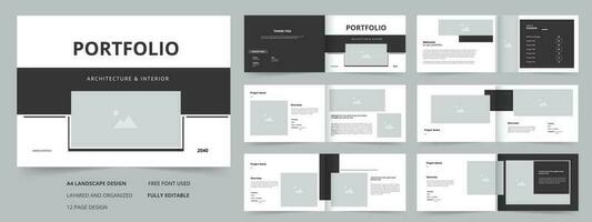 architecture portfolio interior portfolio, Vector landscape professional portfolio