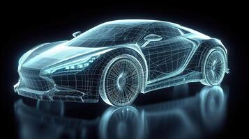 Futuristic sports car technology concept, photo