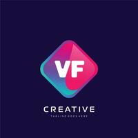 VE initial logo With Colorful template vector. vector