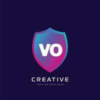 VO initial logo With Colorful template vector. vector