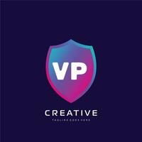 VP initial logo With Colorful template vector. vector