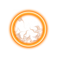 néon cercle avec fumée effet png