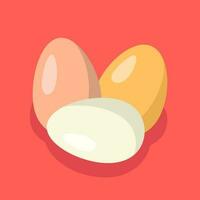 White Brown Golden Eggs Vector Illustration Background