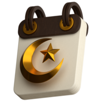 Ramadhan calendário 3d ícone png