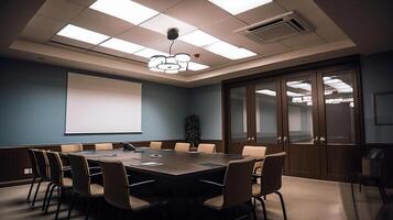 vacío moderno reunión habitación, generativo ai foto