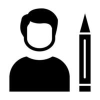 Writer Icon Design vector