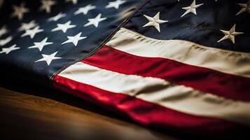 Martin Luther King Day Anniversary - American flag on abstract background, photo