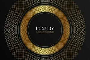 Golden Circle Abstract Background Vector Illustration with Elegant Design  Premium Quality Template for Business Cards and Banners Luxury Metallic Shine and 3D Effect Trendy Wire Frame Element