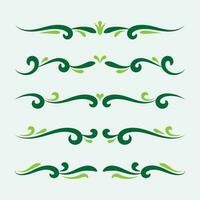 Set of ornamental filigree flourishes and dividers. Classical vintage elements, vector illustration