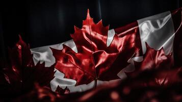 contento Canadá día, generativo ai foto