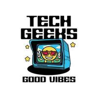 Retro video games logo. Vector illustration of retro video game icon. tech geeks