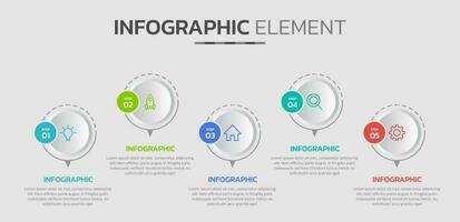 creativo infografía diseño modelo vector